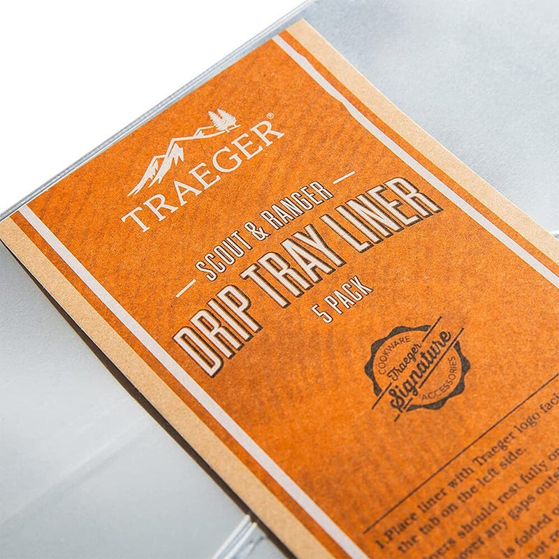 Traeger Grills BAC458 Ranger/Scout Drip Tray Liner Grill Accessory, 5 Count (Pack of 1) - Image 2